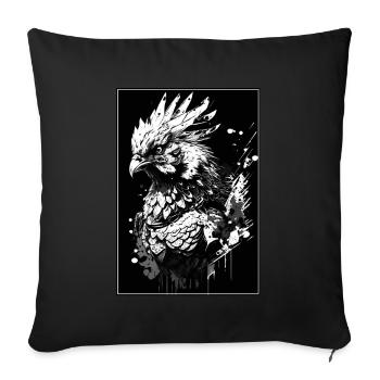 Chickens Whisperer Farm Farmer Chicken coop Chicken - Sofa pillowcase 17,3'' x 17,3'' (45 x 45 cm) - black - Front