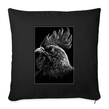 Chickens Whisperer Farm Farmer Chicken coop Chicken - Sofa pillowcase 17,3'' x 17,3'' (45 x 45 cm) - black - Front