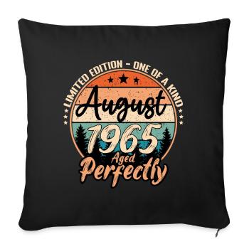 August 1965 anniversary 1965 legends August - Sofa pillowcase 17,3'' x 17,3'' (45 x 45 cm) - black - Front