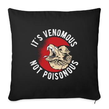 Reptilien Für Fans Von Schlangen - Sofakissenbezug 45 x 45 cm - Schwarz - Vorne