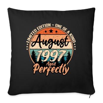 August 1997 anniversary 1997 legends August - Sofa pillowcase 17,3'' x 17,3'' (45 x 45 cm) - black - Front