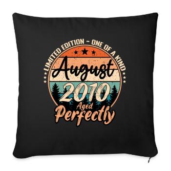 Août 2010 anniversaire 2010 légendes Août - Housse de coussin décorative 45 x 45 cm - noir - Devant