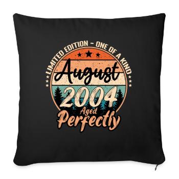 August 2004 anniversary 2004 legends August - Sofa pillowcase 17,3'' x 17,3'' (45 x 45 cm) - black - Front