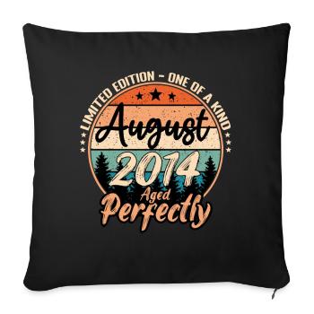August 2014 Jubiläum 2014 Legenden August - Sofakissenbezug 45 x 45 cm - Schwarz - Vorne
