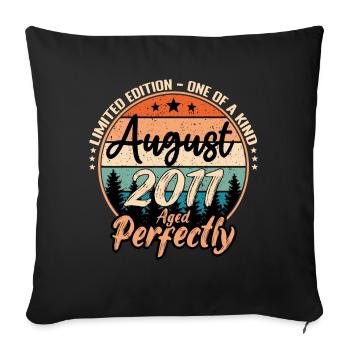 Août 2011 anniversaire 2011 légendes Août - Housse de coussin décorative 45 x 45 cm - noir - Devant