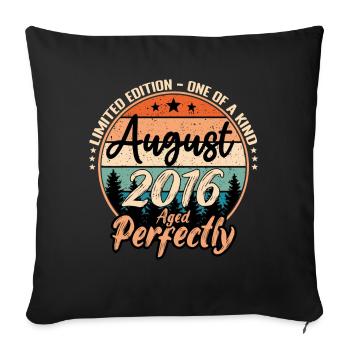 August 2016 anniversary 2016 legends August - Sofa pillowcase 17,3'' x 17,3'' (45 x 45 cm) - black - Front