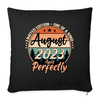 August 2023 anniversary 2023 legends August - Sofa pillowcase 17,3'' x 17,3'' (45 x 45 cm) - black - Front
