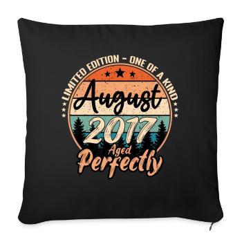 Août 2017 anniversaire 2017 légendes Août - Housse de coussin décorative 45 x 45 cm - noir - Devant