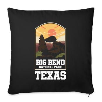Big Bend National Park Texas American - Sofa pillowcase 17,3'' x 17,3'' (45 x 45 cm) - black - Front