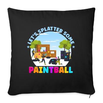 Let's spray paintball team sports - Sofa pillowcase 17,3'' x 17,3'' (45 x 45 cm) - black - Front