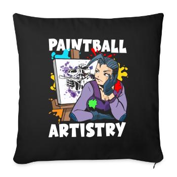 Paintball Artistry Painting Decoration Team Sports - Sofa pillowcase 17,3'' x 17,3'' (45 x 45 cm) - black - Front