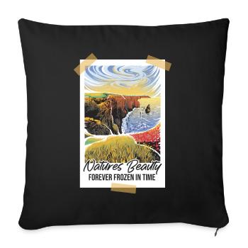 The beauty of nature frozen forever in - Sofa pillowcase 17,3'' x 17,3'' (45 x 45 cm) - black - Front
