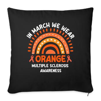 In March We Wear Orange - Sofa pillowcase 17,3'' x 17,3'' (45 x 45 cm) - black - Front