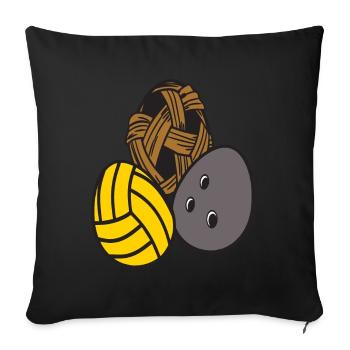 Sport Wasserball Athletic Bowling Ball Ostereier - Sofakissenbezug 45 x 45 cm - Schwarz - Vorne