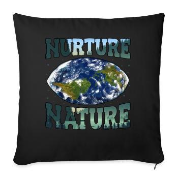 Nurture Nature Förderung Des Umweltbewusstseins - Sofakissenbezug 45 x 45 cm - Schwarz - Vorne