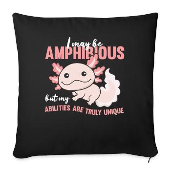 Axolotl Amphibians Salamander cute axolotl - Sofa pillowcase 17,3'' x 17,3'' (45 x 45 cm) - black - Front