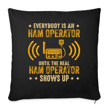 Everybody Is An Ham Operator - Sofa pillowcase 17,3'' x 17,3'' (45 x 45 cm) - black - Front