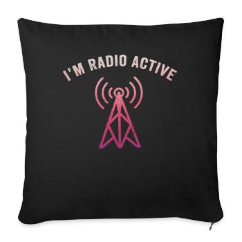 Je suis Radio Active - Housse de coussin décorative 45 x 45 cm - noir - Devant