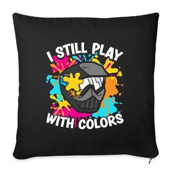 You sleep, you beat paintballer team sports - Sofa pillowcase 17,3'' x 17,3'' (45 x 45 cm) - black - Front