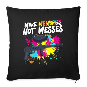 You sleep, you beat paintballer team sports - Sofa pillowcase 17,3'' x 17,3'' (45 x 45 cm) - black - Front