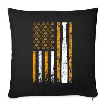 American Sports Flag Wrench - Sofa pillowcase 17,3'' x 17,3'' (45 x 45 cm) - black - Front