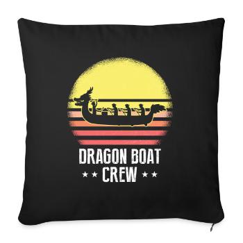 Dragon Boat Racing Chinese Boat Racing Festival - Sofa pillowcase 17,3'' x 17,3'' (45 x 45 cm) - black - Front