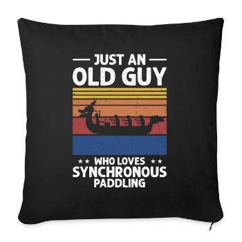 Dragon Boat Paddling for Dragon Boat Race Festival - Sofa pillowcase 17,3'' x 17,3'' (45 x 45 cm) - black - Front