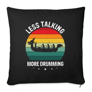 Dragon Boat Racing Chinese Boat Racing Festival - Sofa pillowcase 17,3'' x 17,3'' (45 x 45 cm) - black - Front