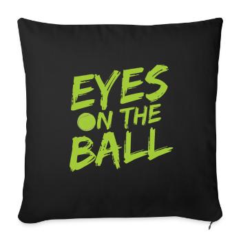 Tennisplatz Spruch Für Tennis - Sofakissenbezug 45 x 45 cm - Schwarz - Vorne