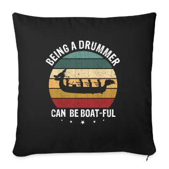 Dragon Boat Racing Theme for Dragon Boating - Sofa pillowcase 17,3'' x 17,3'' (45 x 45 cm) - black - Front