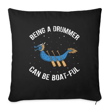 Dragon boating theme for dragon boat paddling - Sofa pillowcase 17,3'' x 17,3'' (45 x 45 cm) - black - Front