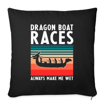 Chinese Boat Race for Dragon Boat Trainers - Sofa pillowcase 17,3'' x 17,3'' (45 x 45 cm) - black - Front