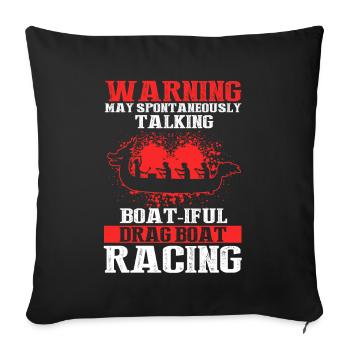 Chinese Boat Race for Dragon Boat Trainers - Sofa pillowcase 17,3'' x 17,3'' (45 x 45 cm) - black - Front