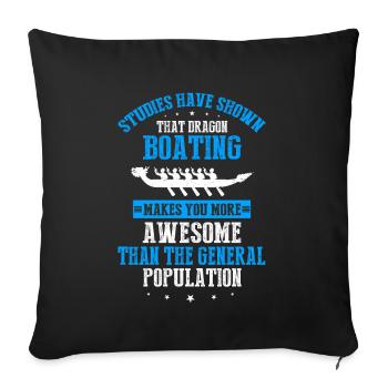 Dragon Boat Paddling for Dragon Boat Race Festival - Sofa pillowcase 17,3'' x 17,3'' (45 x 45 cm) - black - Front