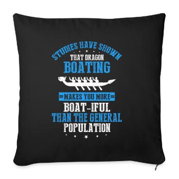 Chinese Boat Race for Dragon Boat Trainers - Sofa pillowcase 17,3'' x 17,3'' (45 x 45 cm) - black - Front
