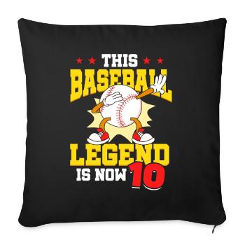Cette légende du baseball a maintenant 10 Sports Kid - Housse de coussin décorative 45 x 45 cm - noir - Devant