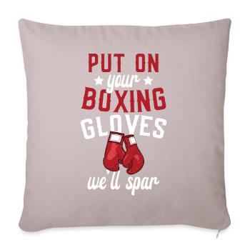 Enfilez vos gants de boxe Spar Sports - Housse de coussin décorative 45 x 45 cm - taupe clair - Devant
