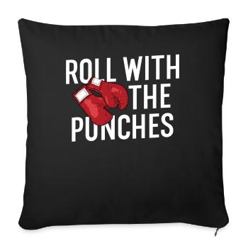 Roll With The Punches Combat Sports - Sofakissenbezug 45 x 45 cm - Schwarz - Vorne