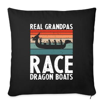 Dragon Boat Racing Chinese Boat Racing Festival - Sofa pillowcase 17,3'' x 17,3'' (45 x 45 cm) - black - Front