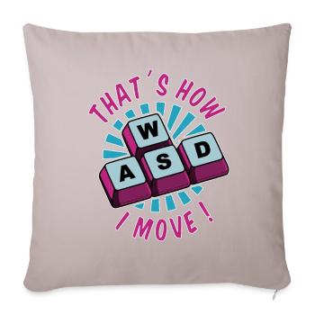 PC Gaming Gamer Gamer Keyboard Online Multiplayer - Sofa pillowcase 17,3'' x 17,3'' (45 x 45 cm) - light taupe - Front