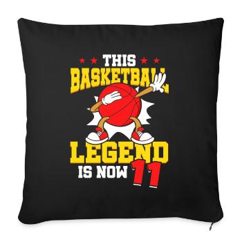 This basketball legend is now 11 Sports Kid - Sofa pillowcase 17,3'' x 17,3'' (45 x 45 cm) - black - Front
