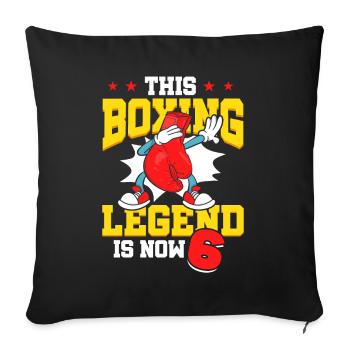 Cette légende de la boxe est maintenant 6 Sport Kid 6. - Housse de coussin décorative 45 x 45 cm - noir - Devant