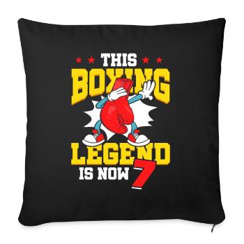 This boxing legend is now 7 Sports Kid 7. - Sofa pillowcase 17,3'' x 17,3'' (45 x 45 cm) - black - Front