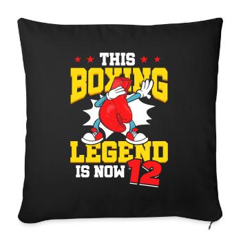 Cette légende de la boxe a maintenant 12 Sports Kid 12. - Housse de coussin décorative 45 x 45 cm - noir - Devant