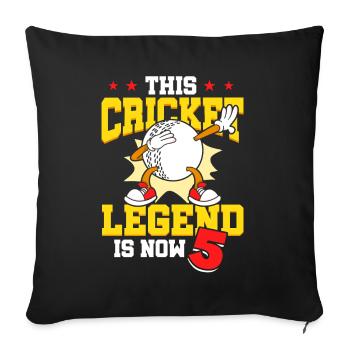 This cricket legend is now 5 Sport Kid 5. - Sofa pillowcase 17,3'' x 17,3'' (45 x 45 cm) - black - Front