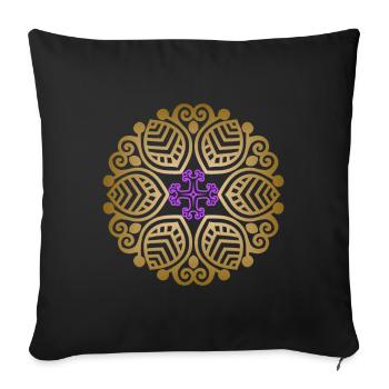 Jesus Christus, Glaube, Christliches-Mandala - Sofakissenbezug 45 x 45 cm - Schwarz - Vorne