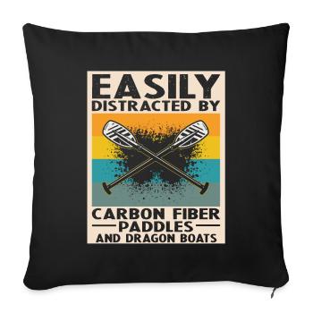 Chinese Boat Race for Dragon Boat Trainers - Sofa pillowcase 17,3'' x 17,3'' (45 x 45 cm) - black - Front