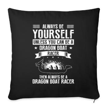 Dragon Boat Paddling for Dragon Boat Race Festival - Sofa pillowcase 17,3'' x 17,3'' (45 x 45 cm) - black - Front