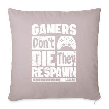 Gaming Gamer Gamepad Game Over Gamer Slave - Sofa pillowcase 17,3'' x 17,3'' (45 x 45 cm) - light taupe - Front