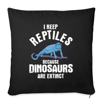 Eidechsen Für Besitzer Von Reptilien - Sofakissenbezug 45 x 45 cm - Schwarz - Vorne